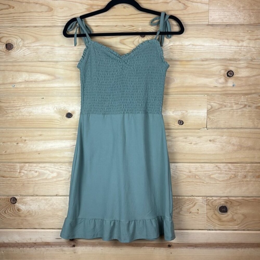 Planet Gold Green Mini Sundress Size Medium NWT